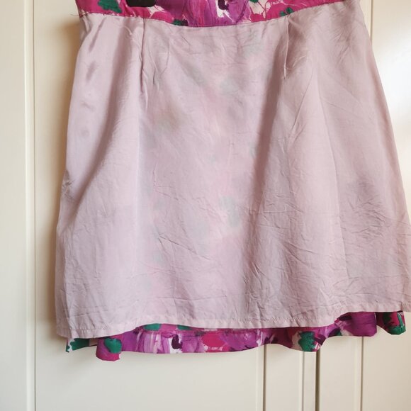 J Crew Lavender Rose toned foral print skirt, pockets - Picture 4 of 8